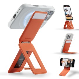 MOFT Phone Tripod Wallet, MagSafe Wallet Tripod Stand, NFC-Supported Phone Wallet, Pocket-Size Selfie Stick, MOVAS Vegan Leather & Adjustable Angle Magnetic Card Holder, Travel Essential, Sunrise