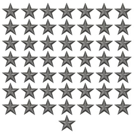 AKZYTUE - 50 parches pequeños de 5 estrellas, parches bordados para coser parches para planchar en el corazón para ropa, chaquetas, mochilas, zapatos, decoraciones de reparación