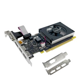 QTHREE GT 730 4G D3 Graphics Card, 2 x HDMI, 1 x DVI, 1 x VGA, Graphics Cards for PC, GPU, for Multiple Monitors, for Win 7, 8, 10, 11, DirectX 11, 12