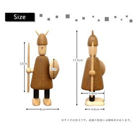 Viking Viking Viking Doll Figurine Scandinavian Style Wood Design (Natural 3)