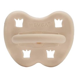 HEVEA Natural Rubber Pacifier Orthodontic 3-36 Months – Hygienic One Piece Design for Newborns to Toddlers, BPA-Free, Soft & Durable – (Sand)
