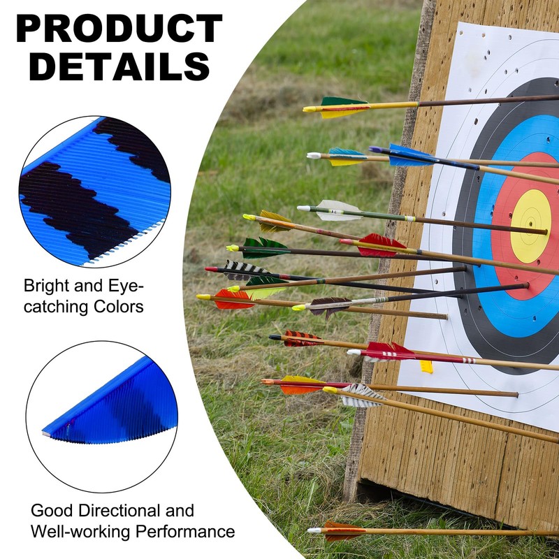 MECCANIXITY Arrow Vanes Arrow Fletching 4" Water Drop Shape Turkey