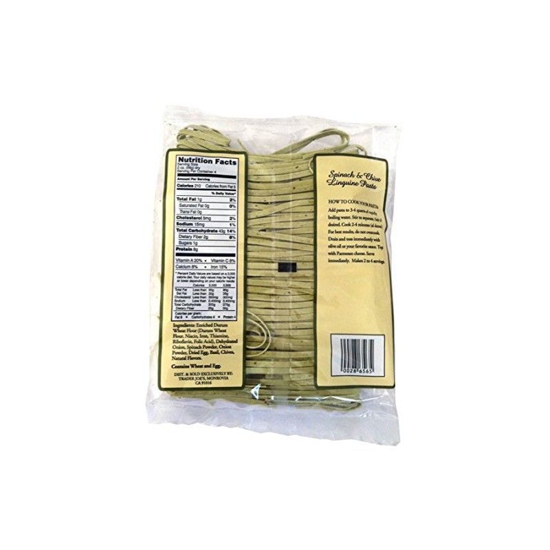 Trader Joe's Spinach and Chive Linguine Pasta - 3 Pack