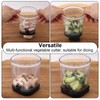 lasuroa Fruit Slicer Cup, Vegetable Chopper Fruit Dicer with Container