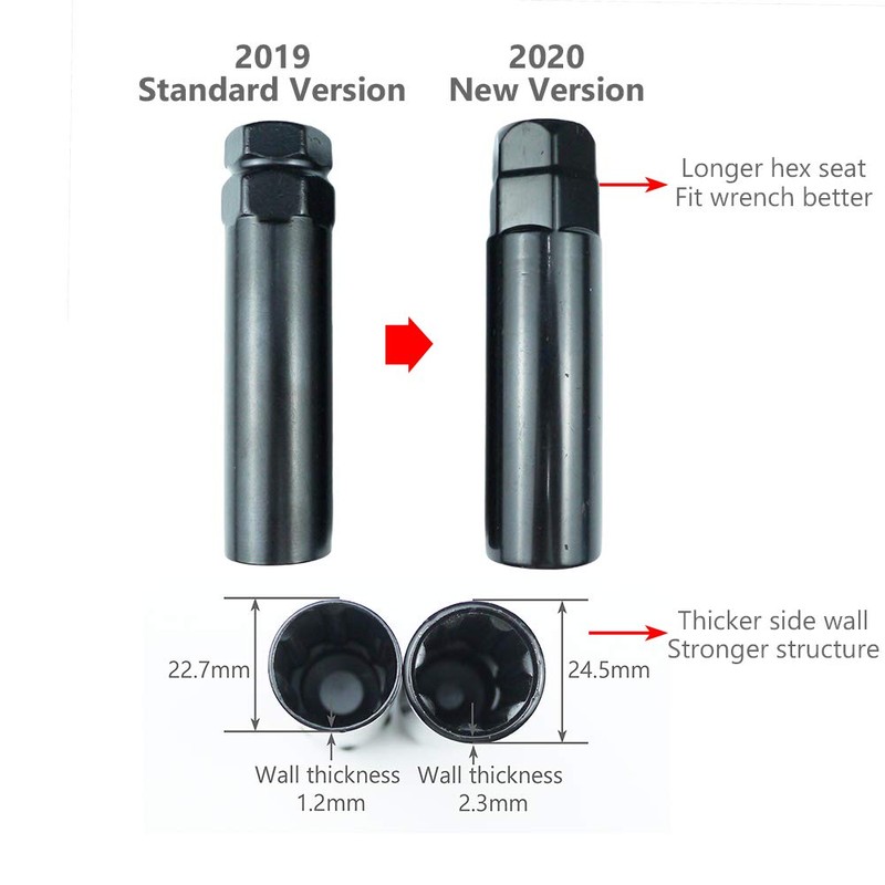 WHEEL CONNECT Lug Nuts Key for Spline Drive Lug Nuts