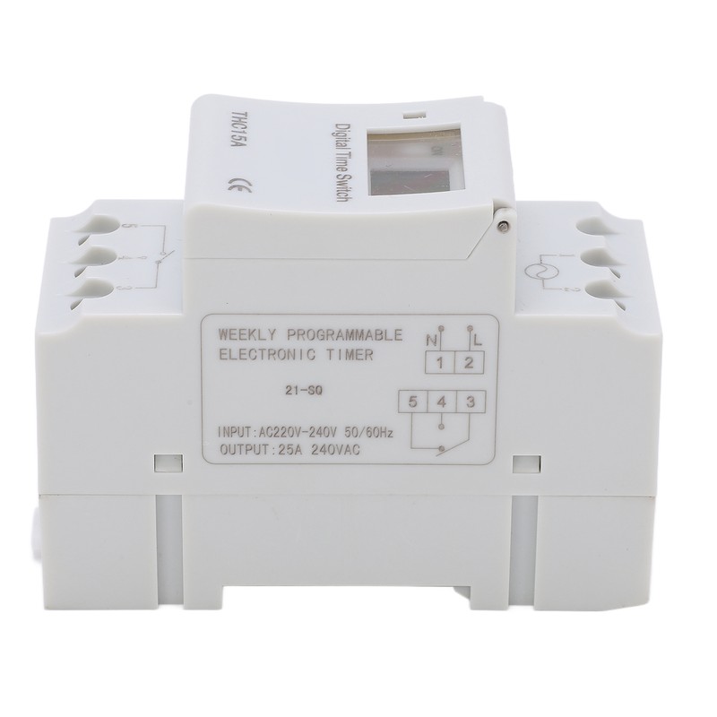 THC15A Electronic Time Switch LCD Display Programmable Digital Timer for