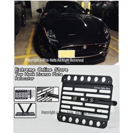 Extreme Online Store EOS License Plate Front Bumper Tow Mount Adapter Relocator Kit - Made for and Compatible with Jaguar F Type 15-up 2015 2016 2017