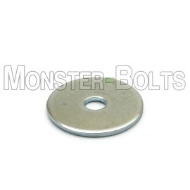 MonsterBolts #10 x 3/4" OD - Fender (Penny) Washers, Cr+3 Zinc Plated Steel US / Inch (3/16") - 10