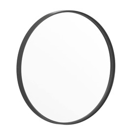 Flash Furniture Jennifer Large Round Wall Mirror - Black Circle Accent Mirror - 27.5" Vanity Mirror - for Bathroom, Vanity, Entryway, Dining Room, & Living Room