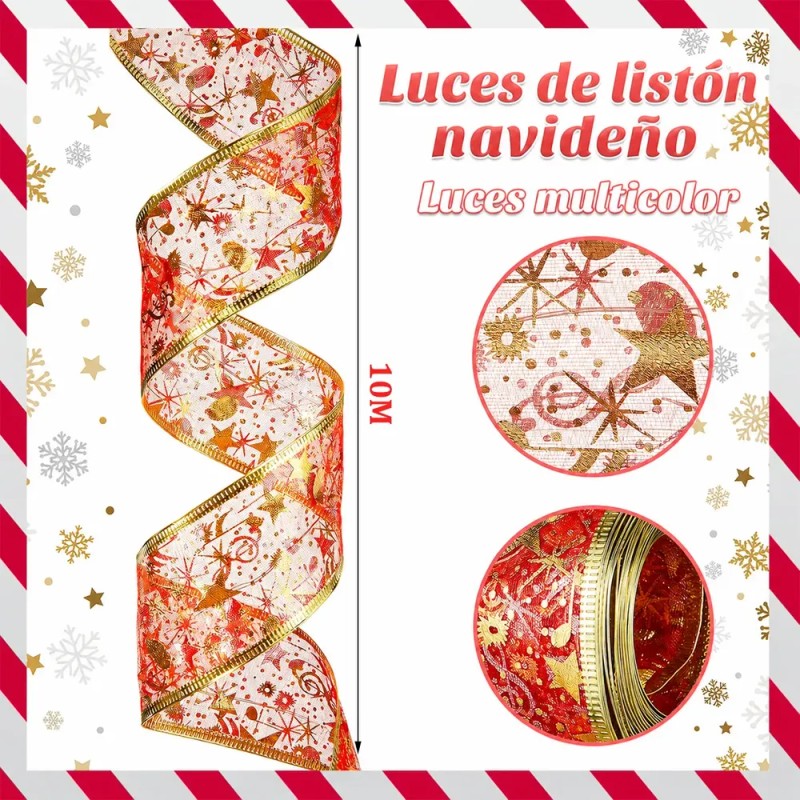 Hyz.mx - Serie Liston Navideño Luces Led Arbol De Navidad