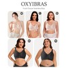 OXYIBRAS Front Closure Wireless Bras for Women Comfortable Support Padded