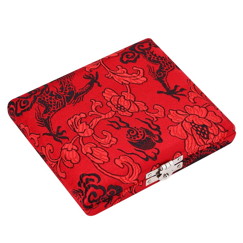 Wooden Silk Cloth Cover Reed Case Holder Storage Box for
