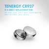 Tenergy CR927 3V Lithium Button Cell Battery, for Watches, Temperature
