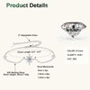 PROSTORY Star Moissanite Link Bracelet for Women (Silver)