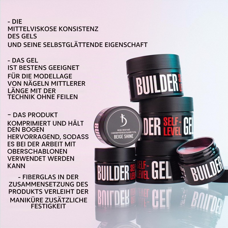 K Professional Builder Gel - Self Level - Nail Modelling