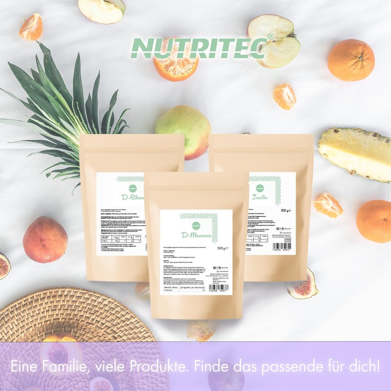 Reines D-Mannose Pulver 500 g mit Messlöffel - 250 Tage