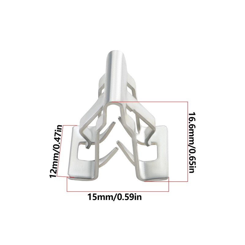 eMagTech 30pcs Metal Car Console Dashboard Dashboard Holder Clip 15x16.6mm