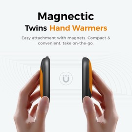 OCOOPA OCOOPA Magnetic Hand Warmers Rechargeable 2 Pack, AI Electric Handwarmers, Fast Heating, 3-Settings, UL Certified, Portable Heater, Gloves Fitting, Travel Essentials, Gifts Women Men, UT3 Lite