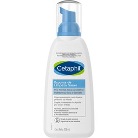 Cetaphil Espuma de Limpieza Suave, Limpia Suavemente sin Dejar la Piel Seca Formulada para Uso Diário Recomendada por Dermatólogos para Piel Sensible - 1 pieza de 236ml