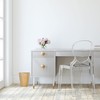 Relaxdays Wooden Waste Paper Bin, Round Rubbish Bin with Handle,