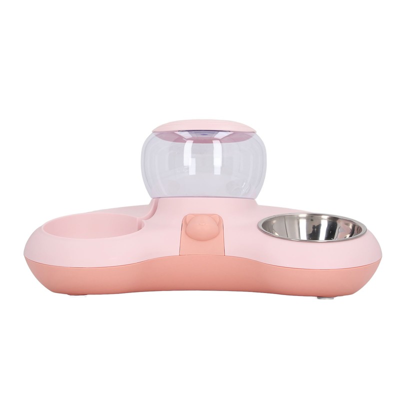 Double Cat Bowls Pet Food and Water Bowl Set Tilted