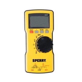 Gardner Bender Sperry Instruments DM6800 Thin, Auto ranging 600V AC/DC, 10A, Yellow Digital Multimeter, No Size
