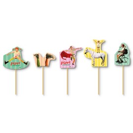DH-Konzept Pippi Longstocking Muffin Picks Pack of 10 // Pippi Longstocking Decoration // Pippi Longstocking Muffin Decoration
