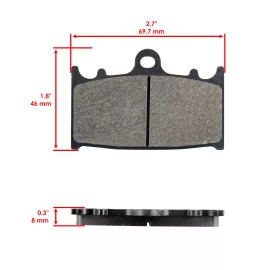 Caltric Brake Pads for Suzuki GSX R750 GSXR750 GSX-R750 2000-2003 Motorcycle Front Pads