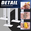 Glarks 4 Pack 10 Inch White Shelf Brackets, Industrial Floating
