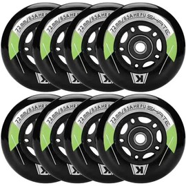 8 Pack Inline Skate Wheels 72mm 76mm 80mm Inline Replacement Wheels with ABEC9 Bearing for Roller blade Derby K2 Inline Skate- 85A Hardness for Indoor Outdoor Riding