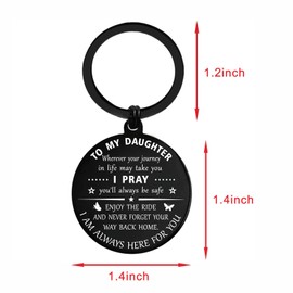 ENGZHI Daughter Gifts from Mom, Teen Girls Keychain for Christmas Birthday Graduation Mothers Day