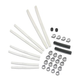 QFS Manguera flexible de línea de combustible corrugada, manguera sumergible E85, caja fuerte y abrazaderas, paquete surtido