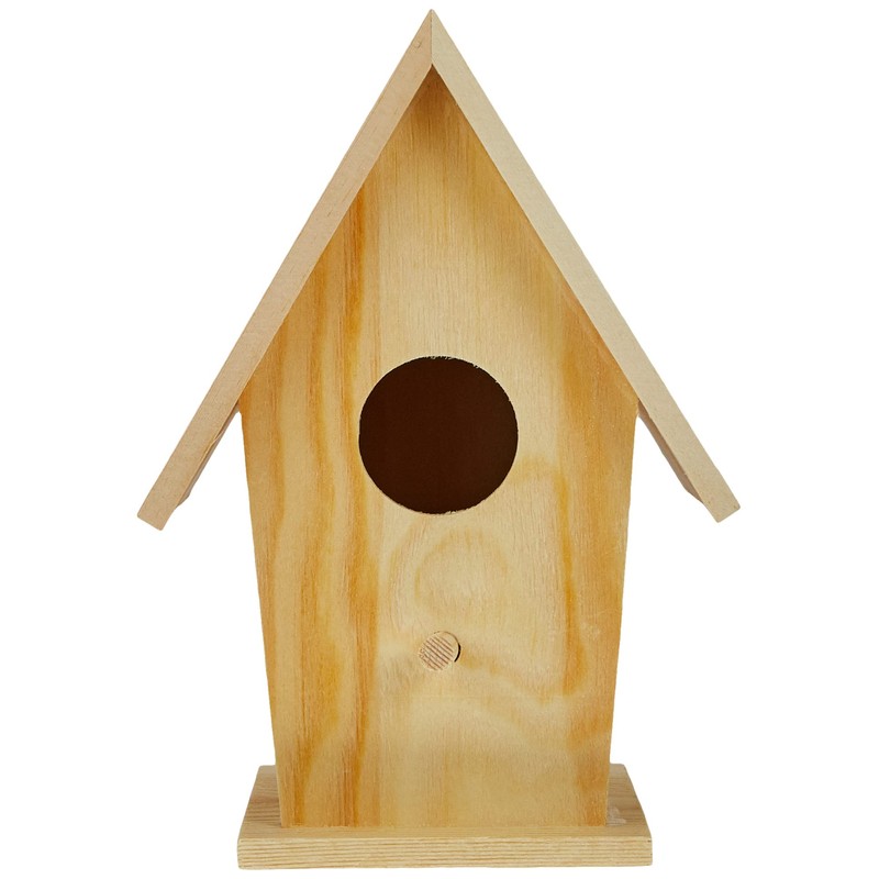 Glorex FSC Pine Wood Natural Bird House, 19 x 14.5