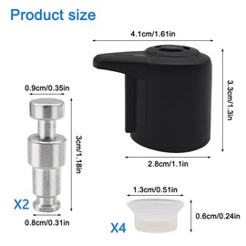Steam Release Valve, with 2 Pcs Float Valve Seal + 4 Sealer Gasket Universal Pressure Valve Replacement Parts for Instapot 3, 5, 6, 8 Qt, Vent Knob Lid Release Accessory for Electric Pressure Cooker