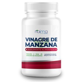 NAIMA Vinagre de Manzana, 100 Cápsulas  Suplemento Alimenticio 100 Puro y Natural Apoyo Digestivo y Bienestar General Sin Aditivos                    