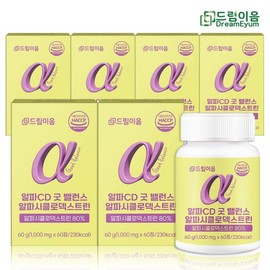 Dream Eum Alpha CD Good Balance Alpha Cyclodextrin 1000mg / 드림이음 알파CD 굿밸런스 알파시클로덱스트린 1000mg X 60정 6박스