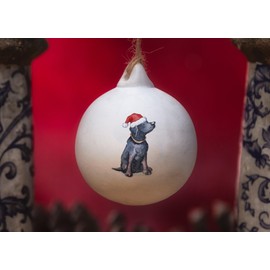 Image Industry Labrador Black Ceramic Bauble - Tree Decoration - Christmas Decorations Dog Gift - Dog Lovers