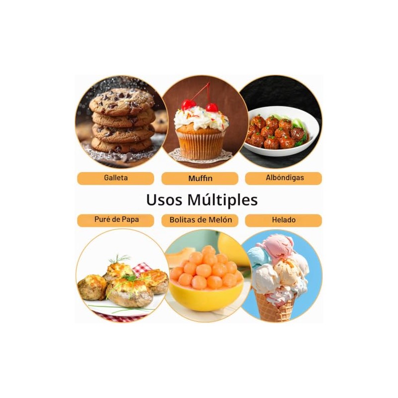 JUNADAEL J Mini cuchara para galletas, extra pequeña de 1/3