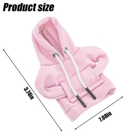 BELOMI Car Gear Shift Cover, Fashionable Hoodie Automotive Gear Shift Knob Protector, Mini Sweater Shirt Gear Shift Knob Cover, Universal Car Decor Accessories (Pink)
