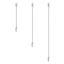 CHICNOW Necklace Extender Silver Sterling Silver Necklace Extender Bracelet Extender Silver Necklace Extenders For Women (Silver 2,4,6")