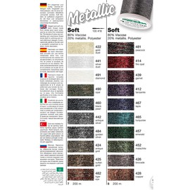 Madeira Soft No.40 Thread-Polyamide Blend, for Machine Sewing and Embroidery Projects, 414