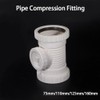 1Pcs Pipe Compression Fitting, PVC Compression Plumbing Coupling Straight Pipe