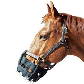 Best Friend Clip-On Cribbing Muzzle - Equine Supplies for Cribbing & Biting Prevention, Effective Horse Muzzle for Anti Chew - Allows Natural Grazing and Drinking Habits - Horse Size