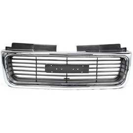 Garage-Pro Grille Assembly Compatible with 1998-2004 GMC Sonoma, Fits 1998-2001 GMC Jimmy Chrome Shell with Painted Silver Gray Insert