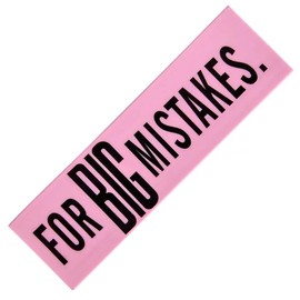 for Big Mistakes. Giant Pink Erasers (5.5") Large Pencil Rubber Eraser Back to School Stationery Supplies, Joke Gag Gift for Work and School Adults and Kids (24 Pack)