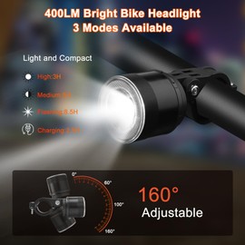 3PK Bike Headlight and Taillight, NineLeaf Bike Lights Front and Back with Turn Signals, Front and Rear Bike Lights Set, USB Rechargeable IP66 Waterproof for All Bicycles, Road, Mountain, Night Riding
