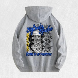 Hip - Hop Graphic Hoodie 100% Cotton US Warehouse 6 ColorsColor: Brown, Size: S