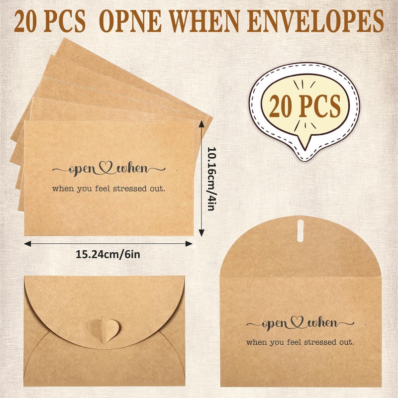 TrinhGuo 20 PCS Open When Envelopes Open When Envelopes for