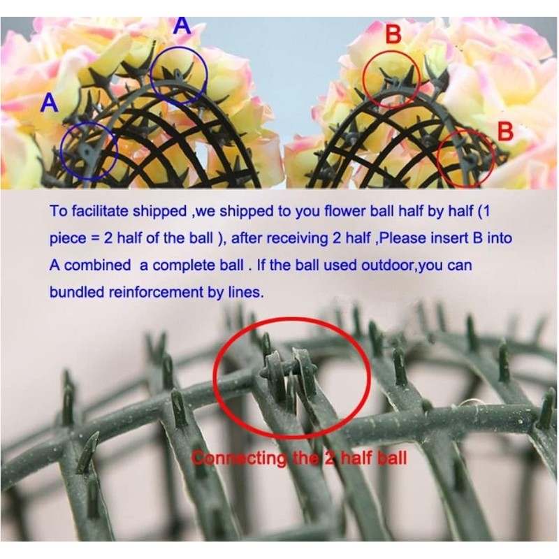 YLBFJXK Artificial Flower Ball for Centerpieces Bridal Wedding Artificial Wedding
