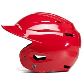 Boombah DEFCON Metallic Gloss Solid Batting Helmet Sleek Profile NOSCAE Red - Size Junior 6 1/4" - 7"